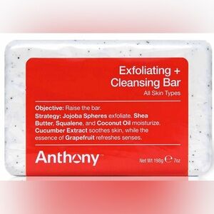 🆕 Anthony Exfoliating Cleansing Bar Soap for Men, All Skin Types, 7 Oz